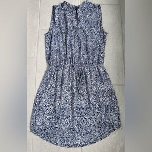 Hilary Radley Blue and White Patterned Dress